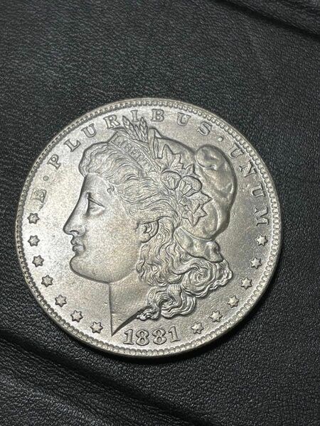 1881年アメリカ貿易銀一圓銀貨一点-イーグル自由の女神美品記念コイン硬貨 モルガン 大型