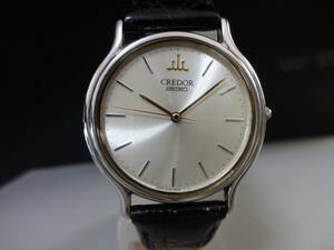 セイコー SEIKO クォーツ 時計 CREDOR/クレドール 8J81-6A30 メンズ用 動作品 サファイアガラス 年差時計