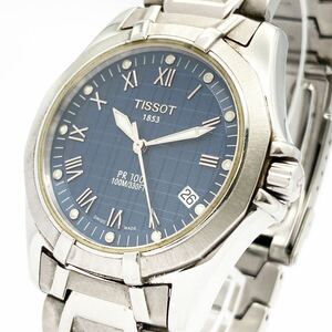 稼働品 TISSOT P660/760 ティソ クォーツ 腕時計 アナログ ステンレス PR100 カラー シルバー ネイビー デイト alpひ0511