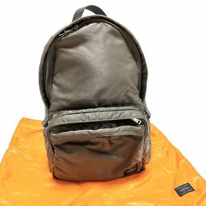 PORTER Poe tartan car rucksack backpack khaki -A4 PC storage Yoshida bag alp.0508