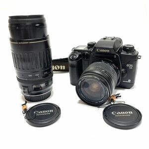 キャノン Canon Eos55 EF 28-80mm F3.5-5.6 EF 100-300mm F4.5-5.6 一眼レフ フィルム カメラ セット alp古0511