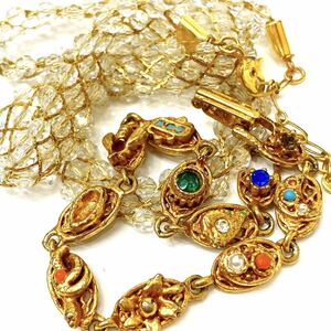 GoldettegorutetoEXCEL bracele necklace Gold Stone accessory alp plum 0511