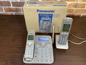 !! Panasonic cordless telephone machine ru*ru*ruVE-GD53DL-N champagne gold!!