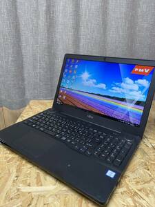 【動作良好・中古】富士通 LIFEBOOK AH77/Y FMVA77YB Windows10 i7-6600HQ メモリ8GB SSD搭載