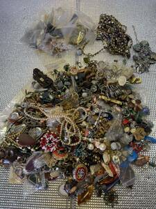  Junk large amount [ accessory silver pearl imite-shon stone parts etc. summarize 