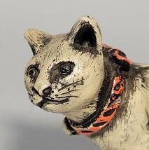 古美術柳　時代 萬古焼「山正」在銘 細密彫刻「鼠を狙う猫」人形 古萬古_画像8