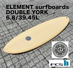 【新品未使用】ELEMENTsurfboards DOUBLE YORK 6.8 ミッドレングス ダブルヨーク ツインピン オーストラリア バイロンベイ サーフボード 