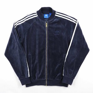 adidas Adidas Originals велюр джерси верх темно-синий Size L #18989 American Casual спортивная куртка to зеркальный . il Street 