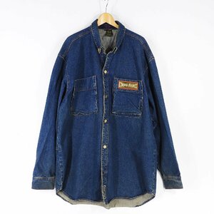 90's Hood wear デニムシャツ size XXL #18874 アメカジ オールド ヴィンテージ ワーク