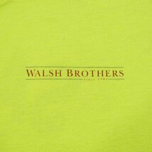 WALSH BROTHERS 半袖Tシャツ 蛍光イエロー #19098 送料360円 アメカジ カジュアル 企業物 Tee 古着_画像3