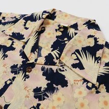 櫻 半袖シャツ 鶴 桜 和柄 size 1 #19320 送料360円 サクラ さくら 総柄 アロハ ハワイアンシャツ_画像4