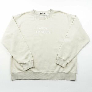 ZARA ザラ 長袖 スウェット Positive Thoughts size M #19471 きれいめ アメカジ スエット トレーナー 刺繍