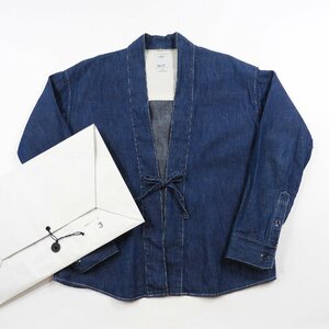 14AW 袋付 visvim ビズビム LHAMO SHIRT ONE WASH ラモシャツ ワンウォッシュ デニムシャツ インディゴ #19586 コットン リネン