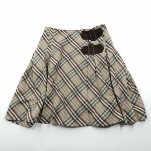 BURBERRY BLUE LABEL Burberry Blue Label check LAP skirt size 38 #20437 to coil skirt lady's Mini 