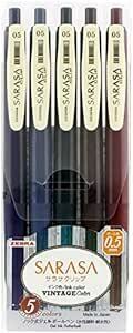 ゼブラ ジェルボールペン サラサクリップ 0.5 ビンテージ5色 JJ15-5C-V