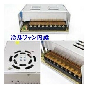 ACDCコンバーター 電圧変換器 AC100V-DC12Ｖ 15Ａ 350W 直流電源 おてがる配送無し 直流安定化電源 変換器 動作点検 導通確認 ファン付の画像2