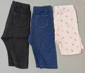 『五分丈は新品』【UNIQLO】五分丈＆七分丈ズボンセット　80サイズ　ベビーレギンス