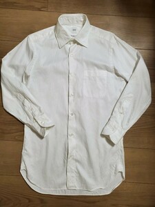 美品　タケオキクチ メンズ 長袖 レギュラーカラーシャツ 白　S　日本製