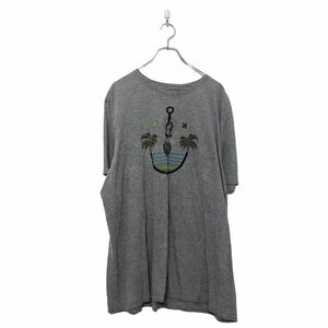 Hurley 半袖 プリント Tシャツ ハーレー XXL グレー ビッグサイズ クルーネック 古着卸 アメリカ仕入 a604-7637