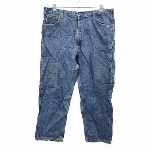 Carhartt デニムパンツ W42 カーハート ビッグサイズ ブルー 古着卸 アメリカ仕入 2405-608