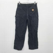 Carhartt ワークパンツ W31 カーハート ダックパンツ ブラック コットン メキシコ製 古着卸 アメリカ仕入 2405-663_画像5