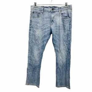 Wrangler デニムパンツ W36 ラングラー ビッグサイズ スリム ライトブルー 古着卸 アメリカ仕入 2405-858