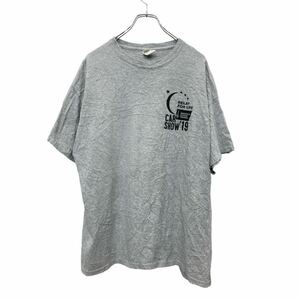 GILDAN 半袖 プリント Tシャツ XLサイズ ギルダン バックプリント グレー 古着卸 アメリカ仕入 t2405-3106