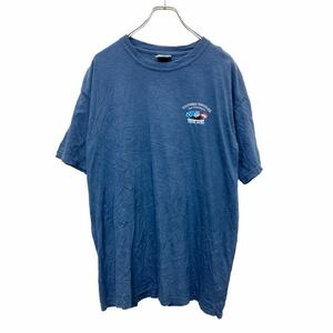 COMFORT COORS' 半袖 プリント Tシャツ Lサイズ バックプリント ブルー コットン 古着卸 アメリカ仕入 t2405-3143
