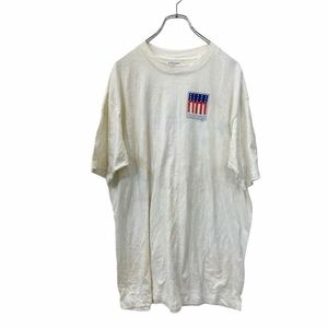 Hanes 半袖 プリント Tシャツ バックプリント XLサイズ ヘインズ ホワイト古着卸 アメリカ仕入 t2405-3228