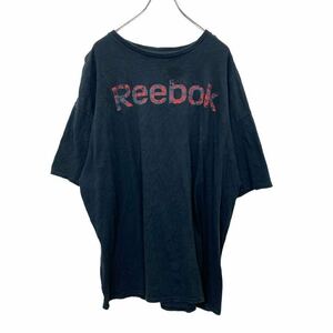 Reebok 半袖 ロゴ Tシャツ 3XLサイズ リーボック ビッグサイズ ブラック コットン 古着卸 アメリカ仕入 t2405-3275