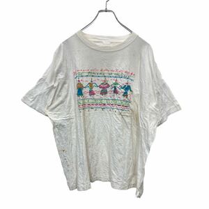 半袖 プリント Tシャツ Lサイズ ホワイト 古着卸 アメリカ仕入 t2405-3280