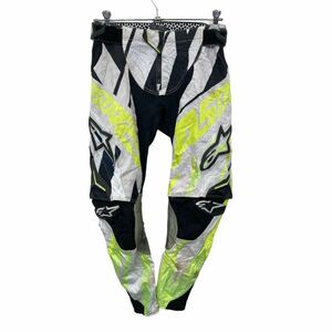 alpinestars モトクロスパンツ W32 アルパインスターズ レーシングパンツ ブラック イエロー 古着卸 アメリカ仕入 2405-1701