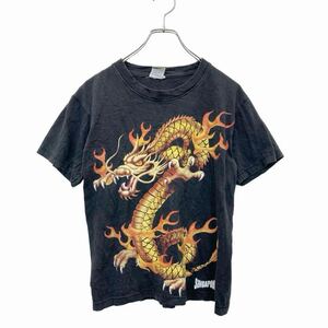 GE 半袖 プリント Tシャツ S サイズ バックプリント ブラック 古着卸 アメリカ仕入 t2405-3417