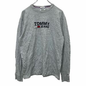 Tommy jeans ロゴ スウェット トレーナー Sサイズ トミージーンズ レギュラーフィット グレー 古着卸 アメリカ仕入 t2405-3445