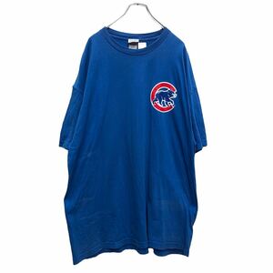 00s Majestic MLB Tシャツ 2XLサイズ ビッグサイズ シカゴカブス 青 ブルー 古着卸 アメリカ仕入 a604-7417