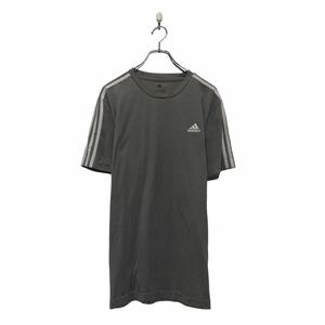 adidas 半袖 プリント Tシャツ アディダス L グレー ロゴ クルーネック 古着卸 アメリカ仕入 a604-7598