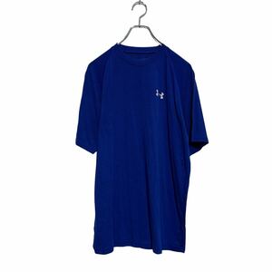 UNDER ARMOUR 半袖 ロゴTシャツ S ブルー アンダーアーマー クルーネック ワンポイントロゴ 古着卸 アメリカ仕入 a604-7660