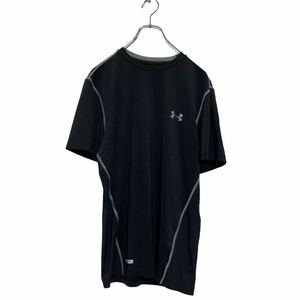 UNDER ARMOUR 半袖 ロゴTシャツ S ブラック アンダーアーマー クルーネック ワンポイントロゴ 古着卸 アメリカ仕入 a605-5294
