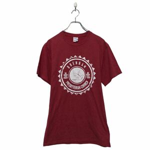 PORT&COMPANY 半袖 プリント Tシャツ ポートアンドカンパニー S レッド クルーネック 古着卸 アメリカ仕入 a605-5327