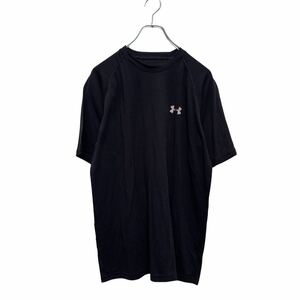 UNDER ARMOUR 半袖 ロゴTシャツ M～ ブラック アンダーアーマー クルーネック スポーツウェア 古着卸 アメリカ仕入 a605-5385