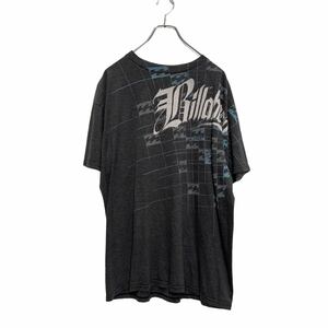 BILLABONG 半袖 プリントTシャツ L グレー ホワイト ビラボン クルーネック 古着卸 アメリカ仕入 a605-5336