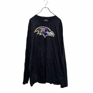 NFL PRO LINE 長袖 プリントTシャツ XL ブラック エヌエフエル ビッグサイズ RAVENS ロンT ロングTシャツ 古着卸 アメリカ仕入 a605-5363