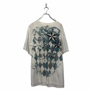 delta 半袖 プリント Tシャツ デルタ XL ホワイト ビッグサイズ クルーネック 古着卸 アメリカ仕入 a605-5798