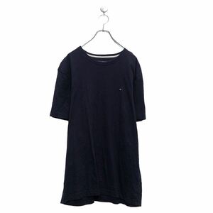 TOMMY HILFIGER 半袖 ロゴ Tシャツ トミーヒルフィガー XL ネイビー ビッグサイズ クルーネック 古着卸 アメリカ仕入 a605-5952