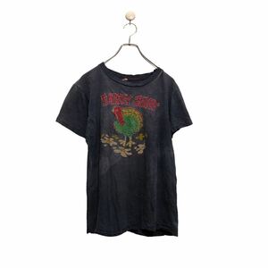 半袖 プリント Tシャツ L ネイビー シングルステッチ クルーネック 古着卸 アメリカ仕入 a605-5963