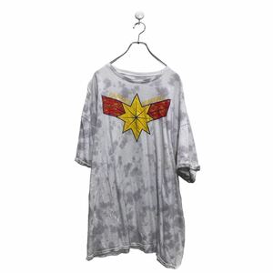 marvel 半袖 タイダイ Tシャツ マーベル 3XL ホワイト ビッグサイズ クルーネック 古着卸 アメリカ仕入 a605-5962