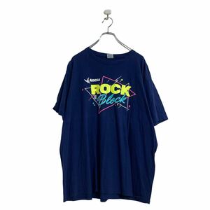 PORT & COMPANY 半袖 プリント Tシャツ XL ネイビー バックプリント ビッグサイズ 古着卸 アメリカ仕入 a605-5996