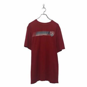 NIKE 半袖 プリント Tシャツ ナイキ Lレッド ドライフィット クルーネック 古着卸 アメリカ仕入 a605-6057