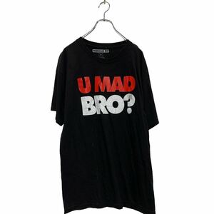 HORIZON NY 半袖 プリントTシャツ L ブラック メキシコ製 クルーネック UMAD 古着卸 アメリカ仕入 a605-6095