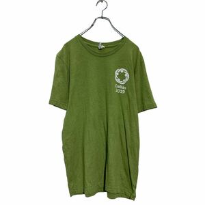 BELLA CANVAS 半袖 プリントTシャツ L グリーン ベラキャンバス クルーネック バックプリント 古着卸 アメリカ仕入 a605-6100